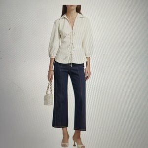 Cinq a Sept brit bow-front top